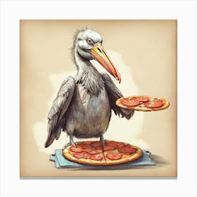 Pelican Pizza Canvas Print