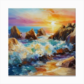 Sunset On The Beach 4 1 Canvas Print