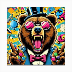 Bear In Tuxedo Canvas Print