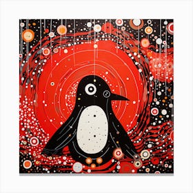 Penguin In Space 1 Canvas Print