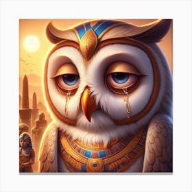 Egyptian Owl Canvas Print