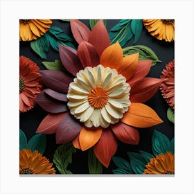 Paper Flowers Canvas Print