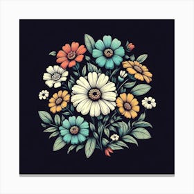 Bouquet Of Flowers Canvas Print