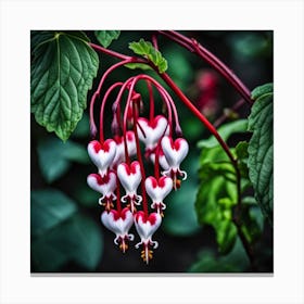 Bleeding Hearts flowers Canvas Print