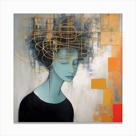 Conceptual Abstract Portrait Of Woman 2 Canvas Print