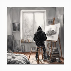 Artist In A Room Canvas Print