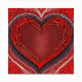 Red Heart Canvas Print