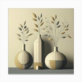 Three Vases 1 Canvas Print