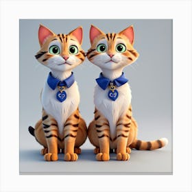 Two Cats01 Canvas Print