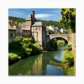 Bridge Over A River 1 Canvas Print