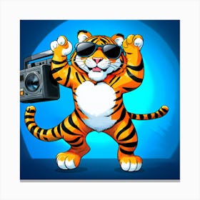 Cartoon Tiger Canvas Print