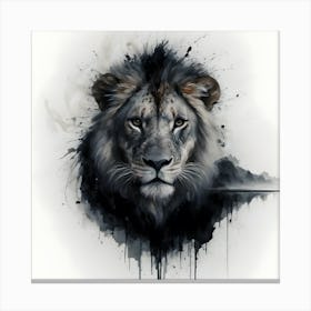 Paint Splat Lion Canvas Print