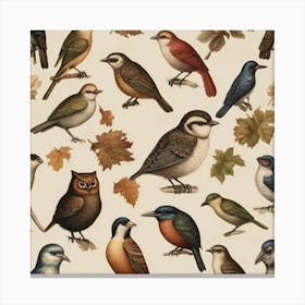 Default Default Vintage Animals For Defferent Seasons Aestethi 0 Canvas Print