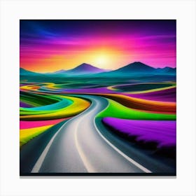 Rainbow Road 2 Toile