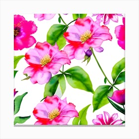 Seamless Floral Pattern 1 Canvas Print