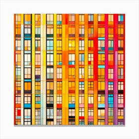 Colorful Apartment Building Canvas Print