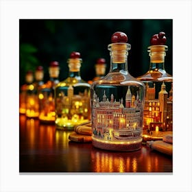 City In Bottles Canvas Print