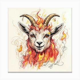 Goat Head 20 Canvas Print