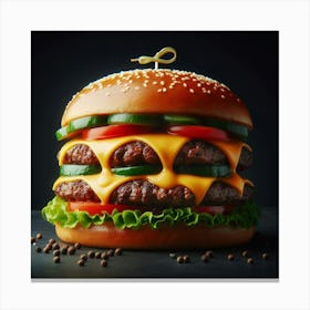 Large Burger Canvas Print
