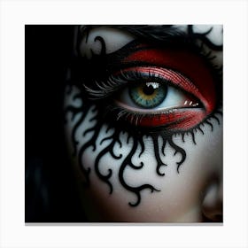 Devil Eye Makeup Canvas Print