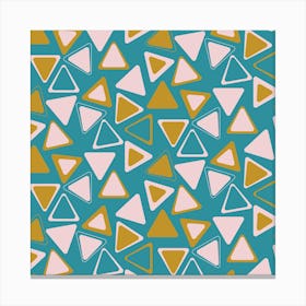 Triangles in three colors Canvas Print