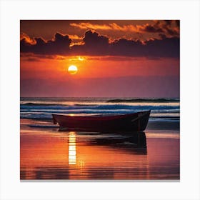 Sunset On The Beach 415 Canvas Print