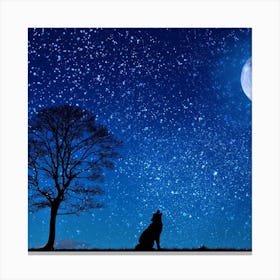 Howling At The Moon Canvas Print