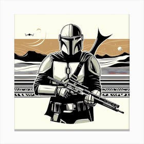 Din Djarin The Mandalorian Poster Star Wars Art Print Canvas Print