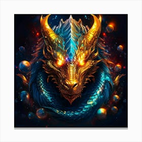 Dragon Head in Golden Glow Toile