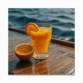 Orange Juice On The Beach 1 Canvas Print