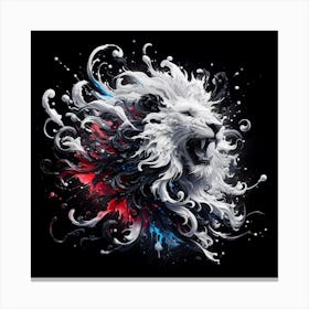 Abstract Lion Canvas Print