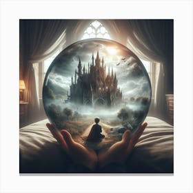 Castle In a Crystal ball Canvas Print