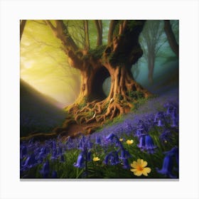 Bluebells In The Forest 2 Canvas Print