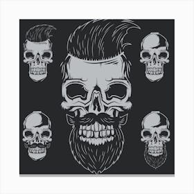 Skulls With Beards Canvas Print
