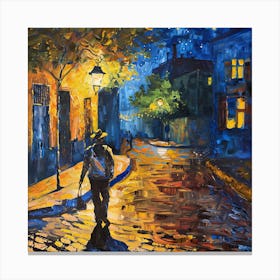 Van Gogh Style. Night Watchman at Arles Series 2 Canvas Print