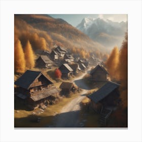 Village In Autumn 8 Canvas Print