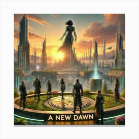 A Serene And Uplifting Sci Fi Scene Titled A New Canvas Print