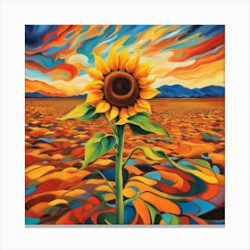 Abstract -Sunflower  Canvas Print