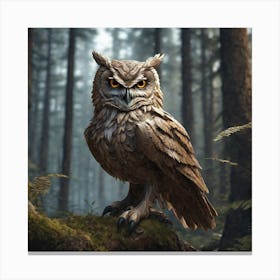 Owl In The Forest 119 Canvas Print