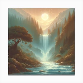 Mythical Waterfall 12 Canvas Print