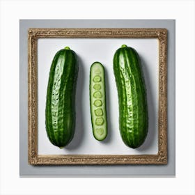 Cucumbers In A Frame 26 Canvas Print