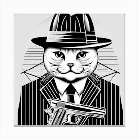 Maffia Cat 1 Canvas Print