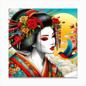 Japan Geisha Visual 93 Canvas Print