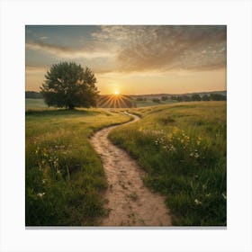 Path To The Sun Canvas Print