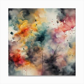 Abstract Watercolor Painting Canvas Print