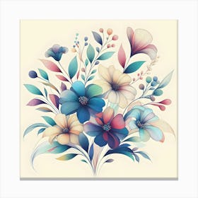 Watercolor Flowers 3 Canvas Print