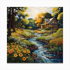 Sylvan Serenity Strokes Canvas Print