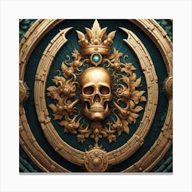 Skull And Crown Canvas Print