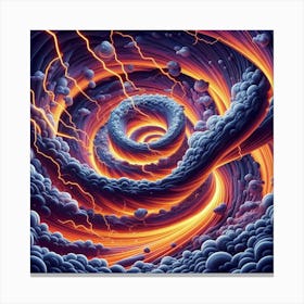 Vortex In The Clouds Canvas Print