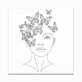 Butterfly Head Canvas Print